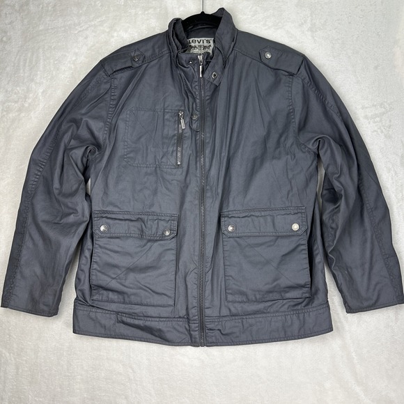Levi's Other - Levi's Strauss Zip Up Jacket Men's Size Large Gray Pockets Coat